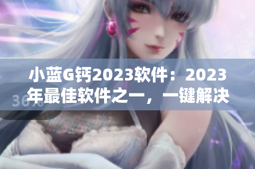 小蓝G钙2023软件：2023年最佳软件之一，一键解决您的电脑问题