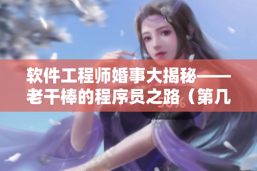 软件工程师婚事大揭秘——老干棒的程序员之路（第几集）