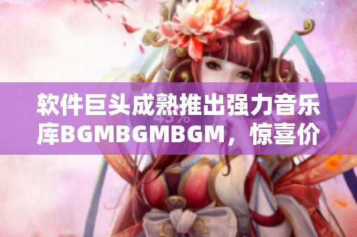 软件巨头成熟推出强力音乐库BGMBGMBGM，惊喜价格揭晓