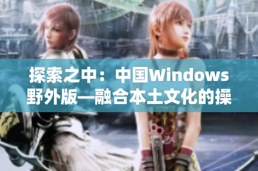 探索之中：中国Windows野外版—融合本土文化的操作系统