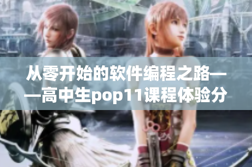 从零开始的软件编程之路——高中生pop11课程体验分享