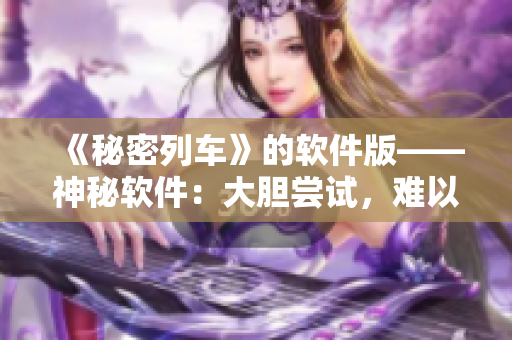 《秘密列车》的软件版——神秘软件：大胆尝试，难以言说