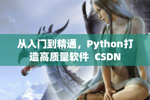 从入门到精通，Python打造高质量软件  CSDN