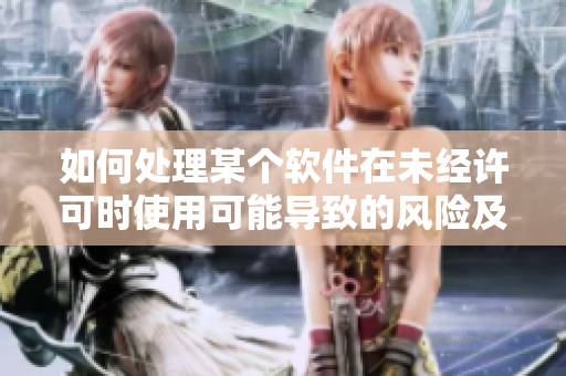 如何处理某个软件在未经许可时使用可能导致的风险及后果？