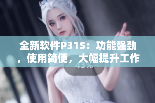 全新软件P31S：功能强劲，使用简便，大幅提升工作效率