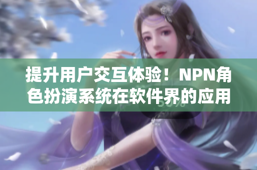 提升用户交互体验！NPN角色扮演系统在软件界的应用