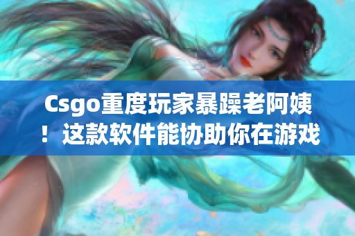 Csgo重度玩家暴躁老阿姨！这款软件能协助你在游戏中保持冷静