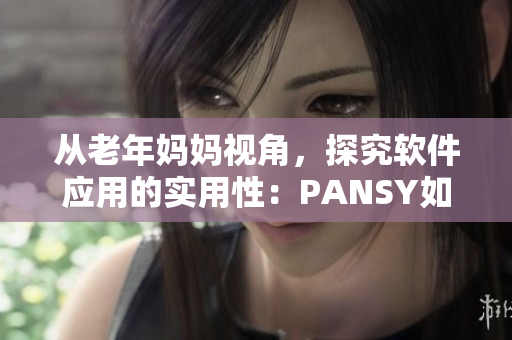 从老年妈妈视角，探究软件应用的实用性：PANSY如何助力中老年人使用电脑