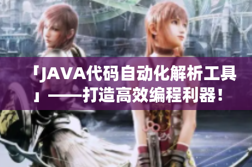 「JAVA代码自动化解析工具」——打造高效编程利器！