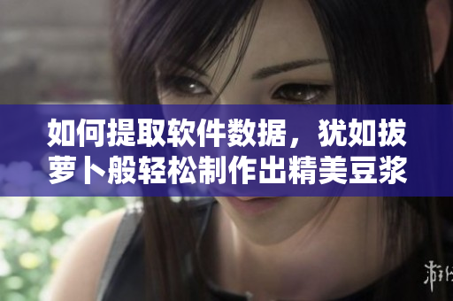 如何提取软件数据，犹如拔萝卜般轻松制作出精美豆浆？
