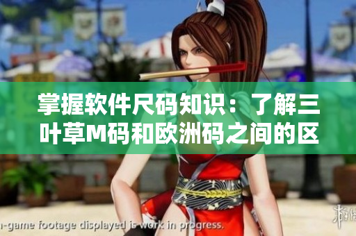 掌握软件尺码知识：了解三叶草M码和欧洲码之间的区别