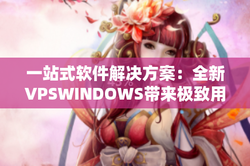 一站式软件解决方案：全新VPSWINDOWS带来极致用户体验！