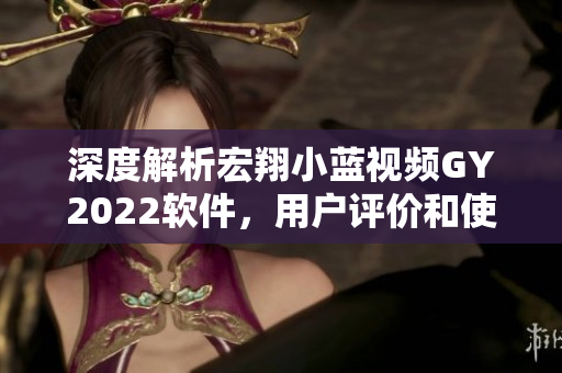 深度解析宏翔小蓝视频GY2022软件，用户评价和使用心得！