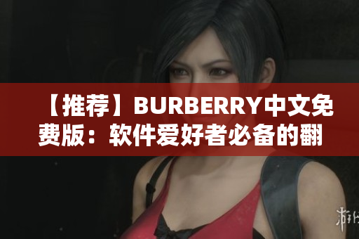 【推荐】BURBERRY中文免费版：软件爱好者必备的翻译利器！