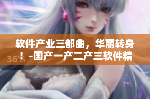 软件产业三部曲，华丽转身！-国产一产二产三软件精华液详解