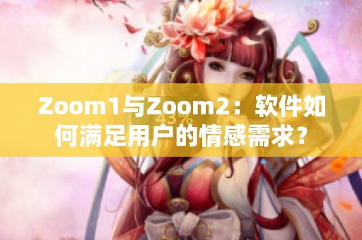 Zoom1与Zoom2：软件如何满足用户的情感需求？