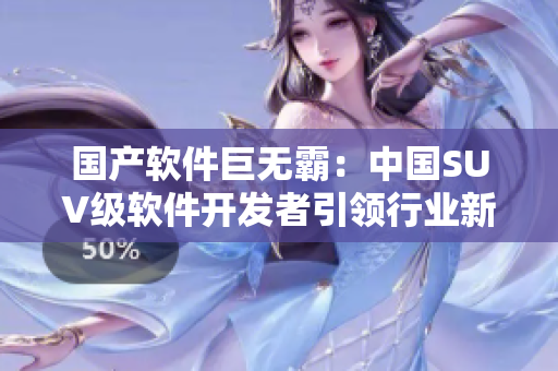国产软件巨无霸：中国SUV级软件开发者引领行业新风潮