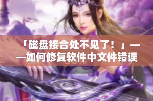 「磁盘接合处不见了！」——如何修复软件中文件错误？