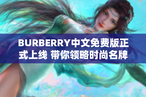 BURBERRY中文免费版正式上线 带你领略时尚名牌新世界