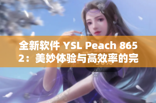 全新软件 YSL Peach 8652：美妙体验与高效率的完美融合