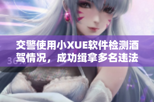 交警使用小XUE软件检测酒驾情况，成功缉拿多名违法司机