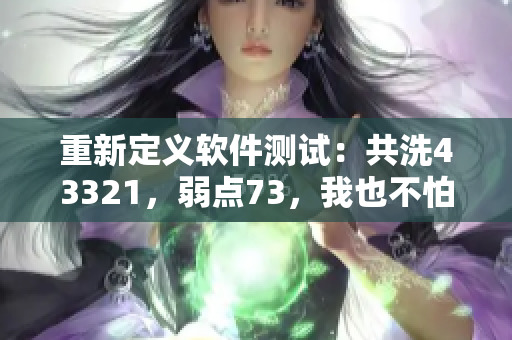 重新定义软件测试：共洗43321，弱点73，我也不怕！