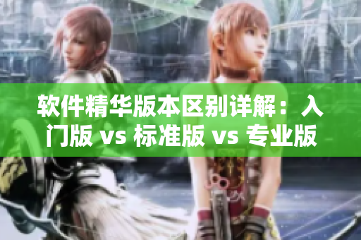 软件精华版本区别详解：入门版 vs 标准版 vs 专业版