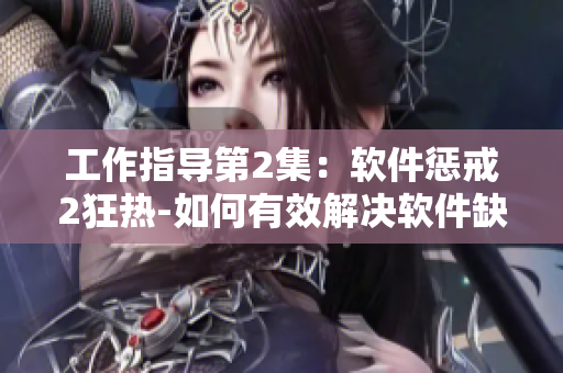 工作指导第2集：软件惩戒2狂热-如何有效解决软件缺陷与性能问题