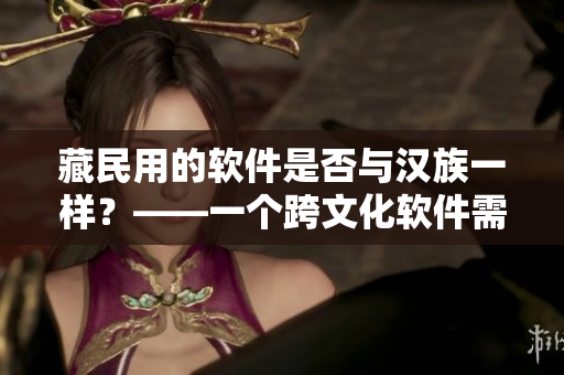 藏民用的软件是否与汉族一样？——一个跨文化软件需求探究
