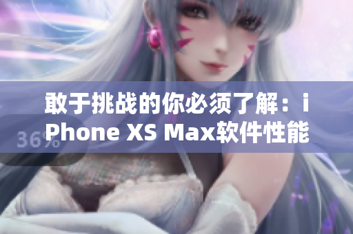 敢于挑战的你必须了解：iPhone XS Max软件性能的惊人革新！