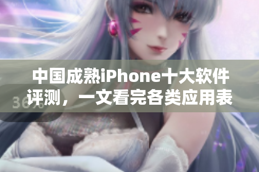 中国成熟iPhone十大软件评测，一文看完各类应用表现！