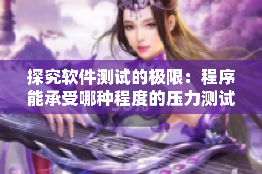 探究软件测试的极限：程序能承受哪种程度的压力测试？