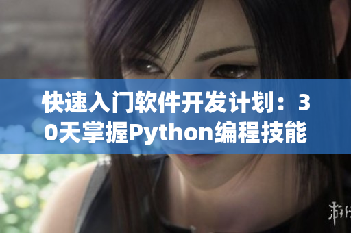 快速入门软件开发计划：30天掌握Python编程技能