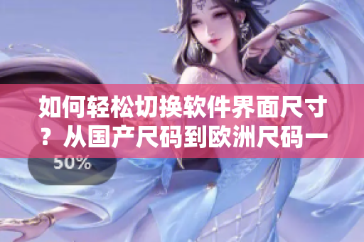 如何轻松切换软件界面尺寸？从国产尺码到欧洲尺码一键转换