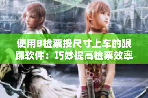 使用B检票按尺寸上车的跟踪软件：巧妙提高检票效率的工具