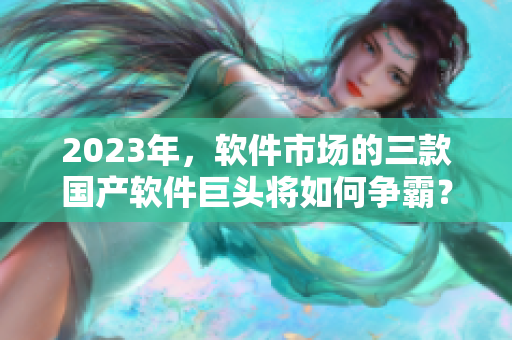 2023年，软件市场的三款国产软件巨头将如何争霸？