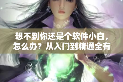 想不到你还是个软件小白，怎么办？从入门到精通全有！