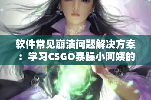 软件常见崩溃问题解决方案：学习CSGO暴躁小阿姨的应对之道