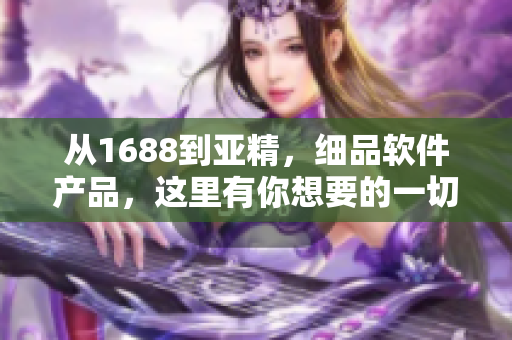 从1688到亚精，细品软件产品，这里有你想要的一切！