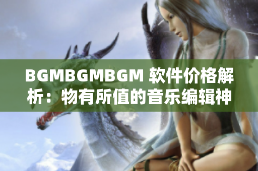 BGMBGMBGM 软件价格解析：物有所值的音乐编辑神器