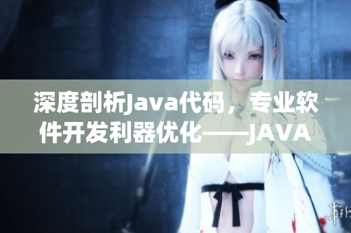 深度剖析Java代码，专业软件开发利器优化——JAVAPARSER