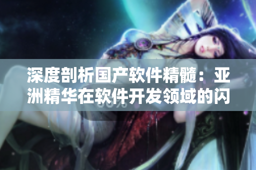深度剖析国产软件精髓：亚洲精华在软件开发领域的闪耀表现