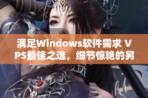 满足Windows软件需求 VPS最佳之选，细节惊艳的另类极品