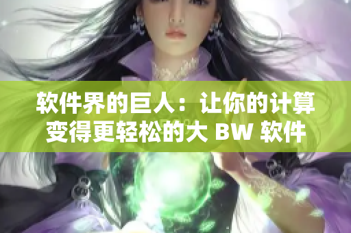 软件界的巨人：让你的计算变得更轻松的大 BW 软件