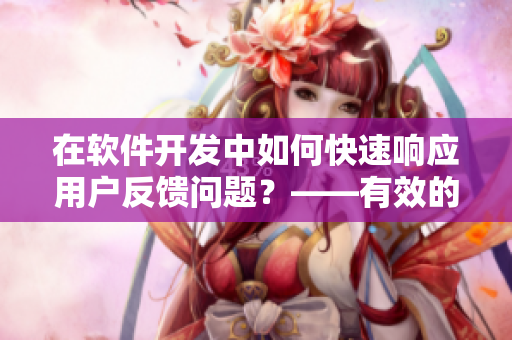 在软件开发中如何快速响应用户反馈问题？——有效的问题解决方法