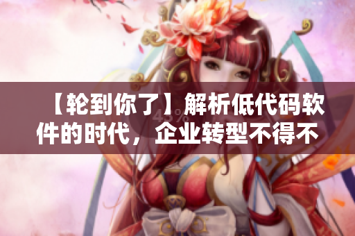 【轮到你了】解析低代码软件的时代，企业转型不得不用的新工具