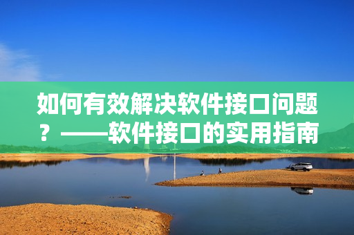 如何有效解决软件接口问题？——软件接口的实用指南