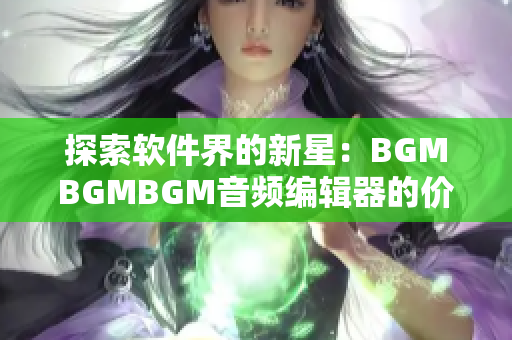 探索软件界的新星：BGMBGMBGM音频编辑器的价格公布