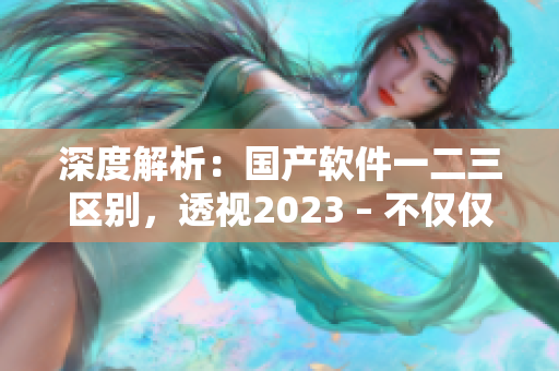 深度解析：国产软件一二三区别，透视2023 – 不仅仅是安全问题