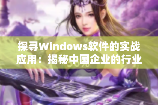 探寻Windows软件的实战应用：揭秘中国企业的行业解决方案